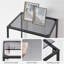 Étagère en verre à 6 niveaux, bibliothèque, support de rangement, verre trempé, facile à assembler, pour salle de bain, salon, chambre à coucher, bureau, noir encre et gris ardoise-68533751-68533744
