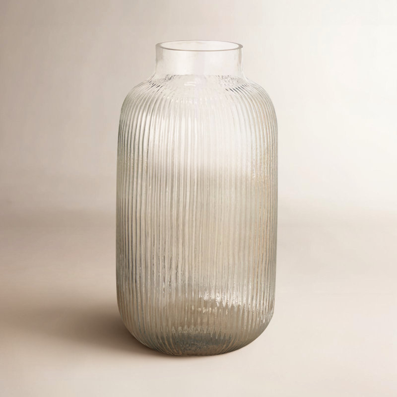 Perry Glass Ribbed Vase