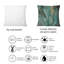 Turquoise et gris luxueux abstrait Art fluide IV - Coussin décoratif imprimé moderne-893959593