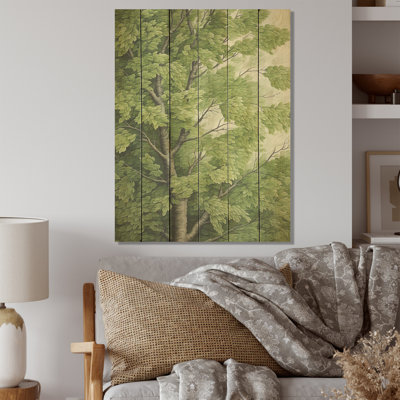 American Basswoods Tree Bliss - Tree Amercian Basswood Wood Art On Natural Pine Wood