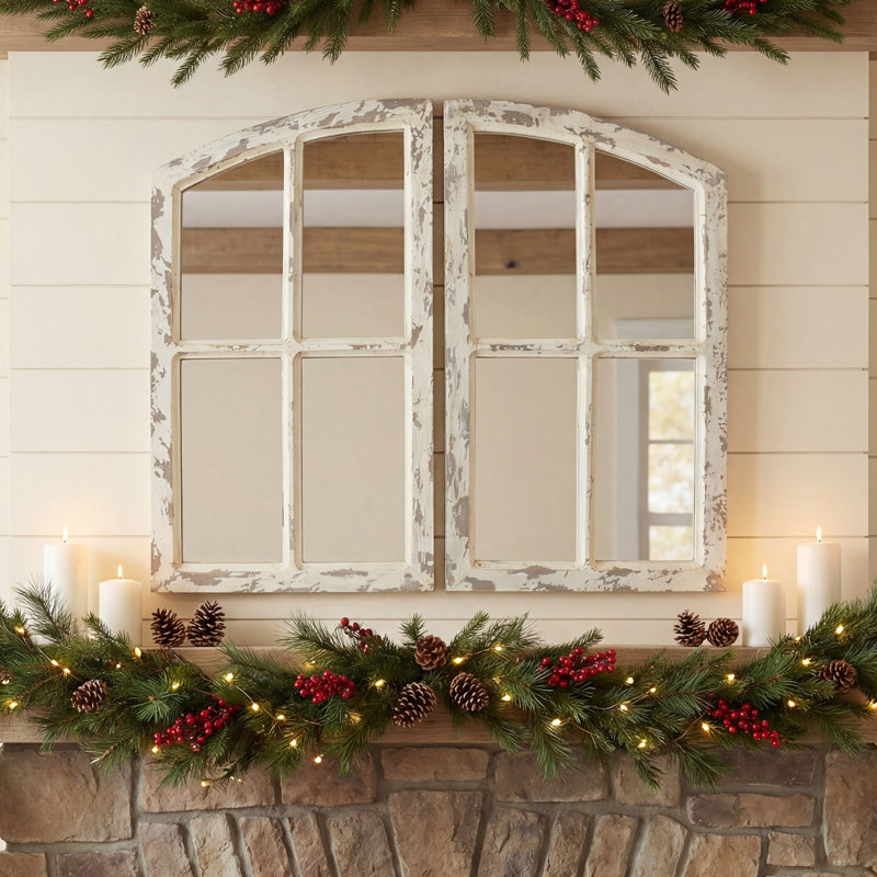 Miroir Farmhouse, 27.25*30*1, Blanc