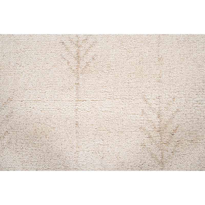 Wool Oriental Area Rug in Ivory, Rectangle 8' x 10'