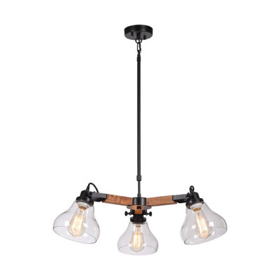 Lustre géométrique à 3 lumières statement Demott