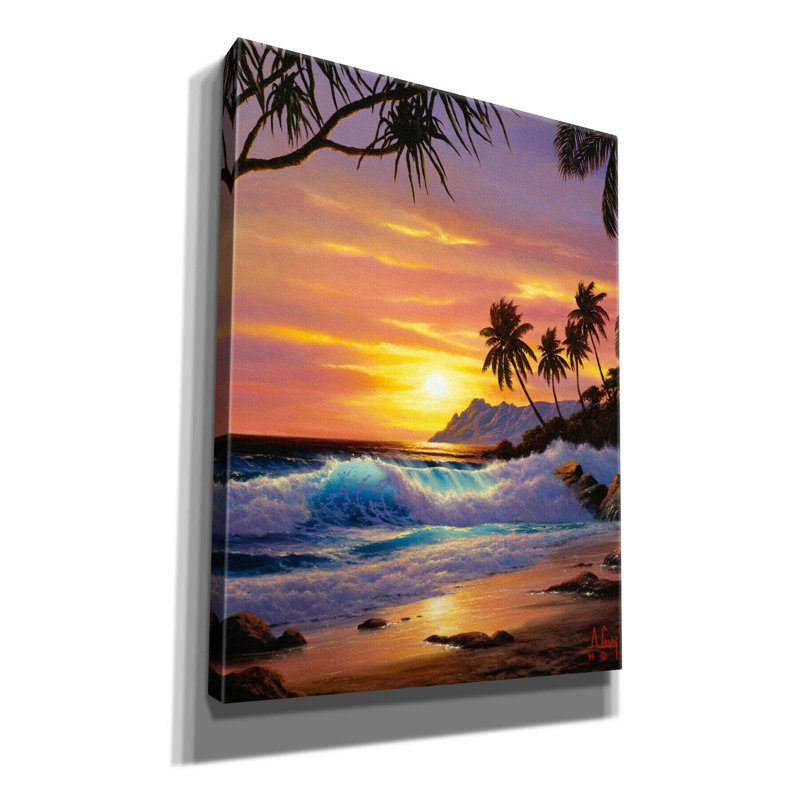 «Perfect vagues 2» par Anthony Casay, art mural sur toile, L 12 po x H 16 po