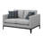 2-piece Upholstered Track Arm Sofa Set Light Grey