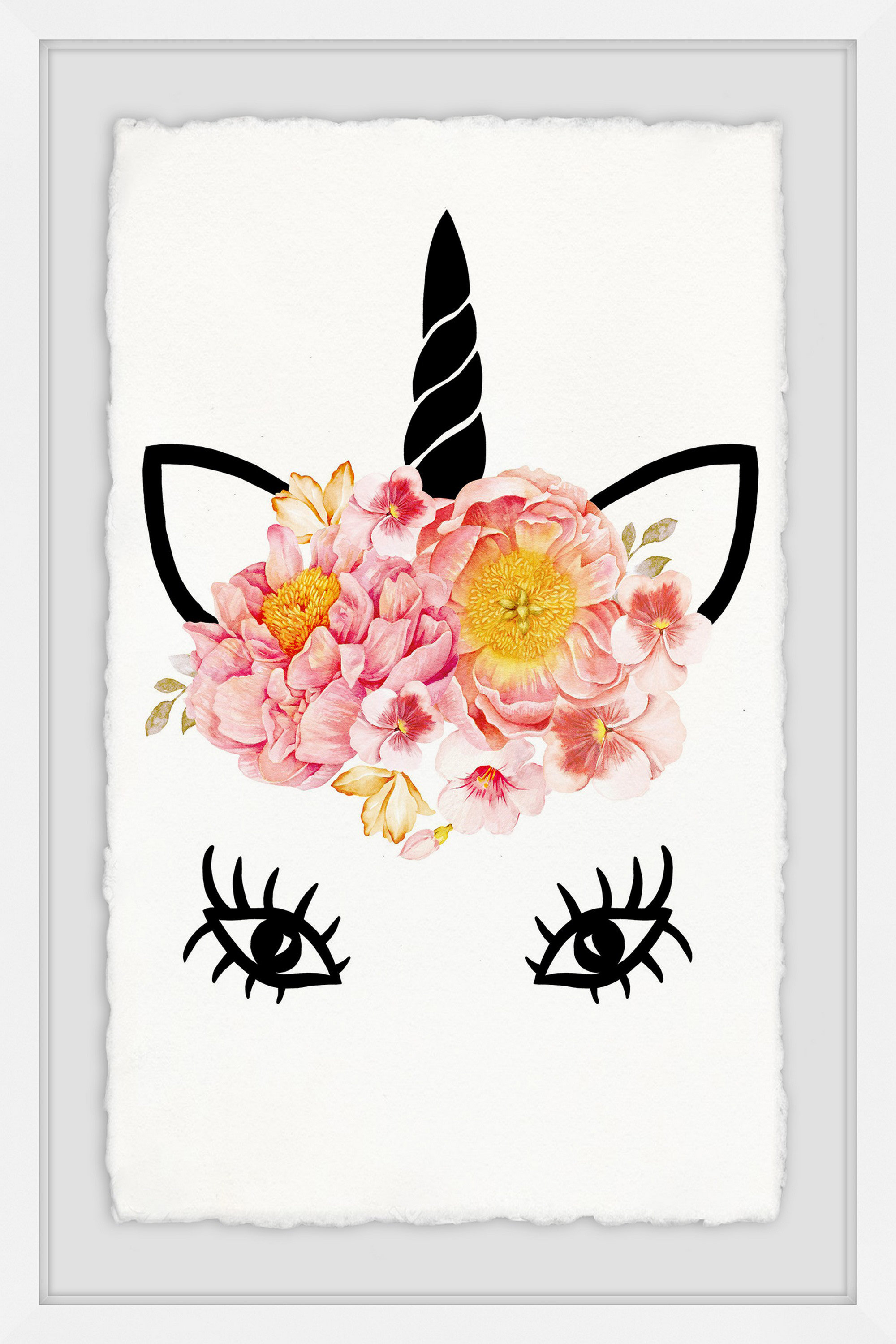 harriet-bee-flowery-unicorn-framed-print-wayfair-canada