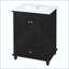  Vintage French Carved Bathroom Vanity with Glossy Ceramic Sink, Soft Close Storage Cabinet with Adjustable Shelf & Divided Drawer, Solid Wood Leg Bath Vanity-184054732