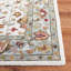 Tapis oriental en laine / coton touffeté à la main ivoire / gris-1639350422