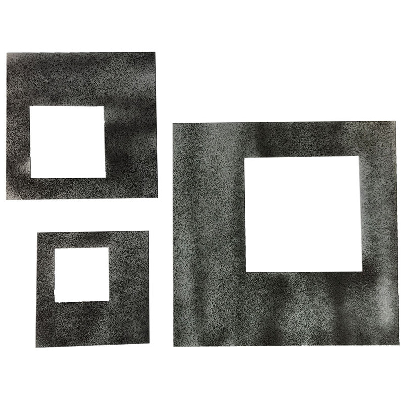 Contemporary Squares Metal Decor Set, Silver Vein
