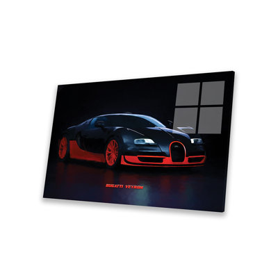 Bugatti Veyron sur plastique / acrylique par Paul Rommer, peinture