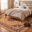 Tapis Moor2 traditionnel persan audacieux orange, vert et crème, lavable en machine, antidérapant, à poils courts, pour intérieur et extérieur, adapté aux animaux domestiques, idéal pour le salon, la chambre, la salle à manger, l'entrée, le corridor ou le bureau.-64501395