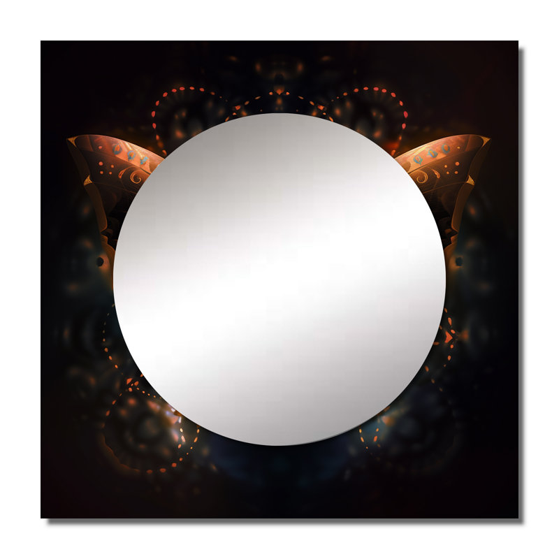 Miroir carré éthéré papillon magique - animaux papillon, 23 po x 23 po