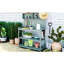 Bureau en pot 65 po, 4 tablettes et crochet latéral, table en bois massif 46,9 x 19,3 x 65 pouces