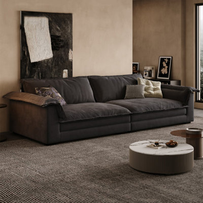 Canapé modulaire noir en polyester