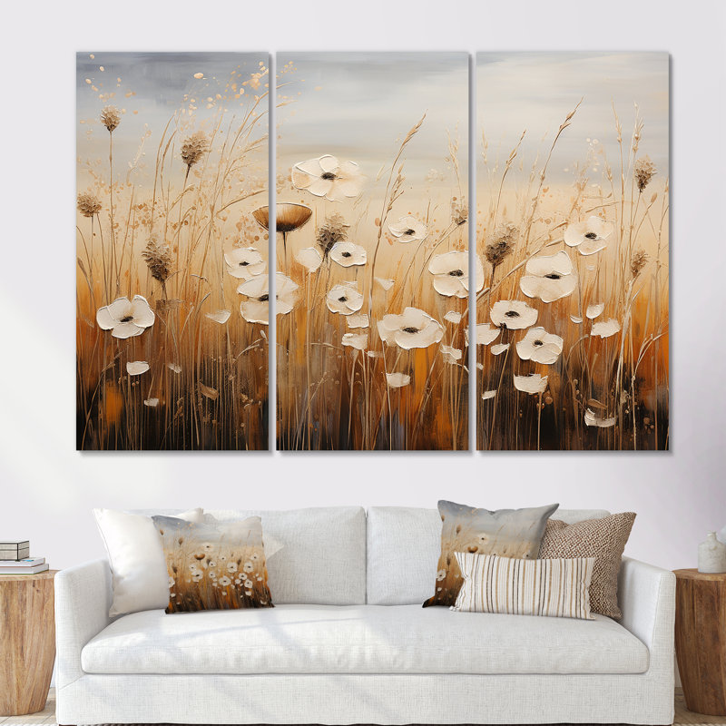 Minimalisme «Meadow Magic I», ensemble de reproductions d'art mural, Toile tendue, H 32 po x l 48 po x P 1 po