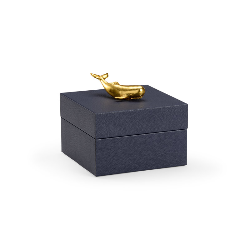 Pam Cain Decorative Box, Navy