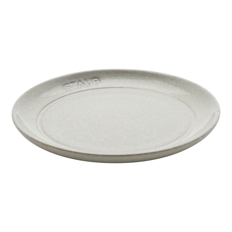 Dining Line Appetizer Plate Set 4 Piece, White Truffle