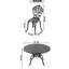 Ensemble de 7 chaises et table en fonte d'aluminium noire, To Elements Outdoor