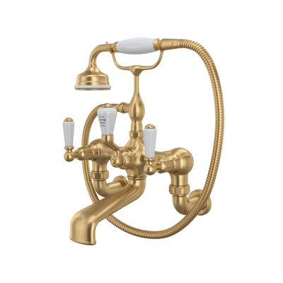 Edwardian Traditional Exposed Wall Mount Tub Filler