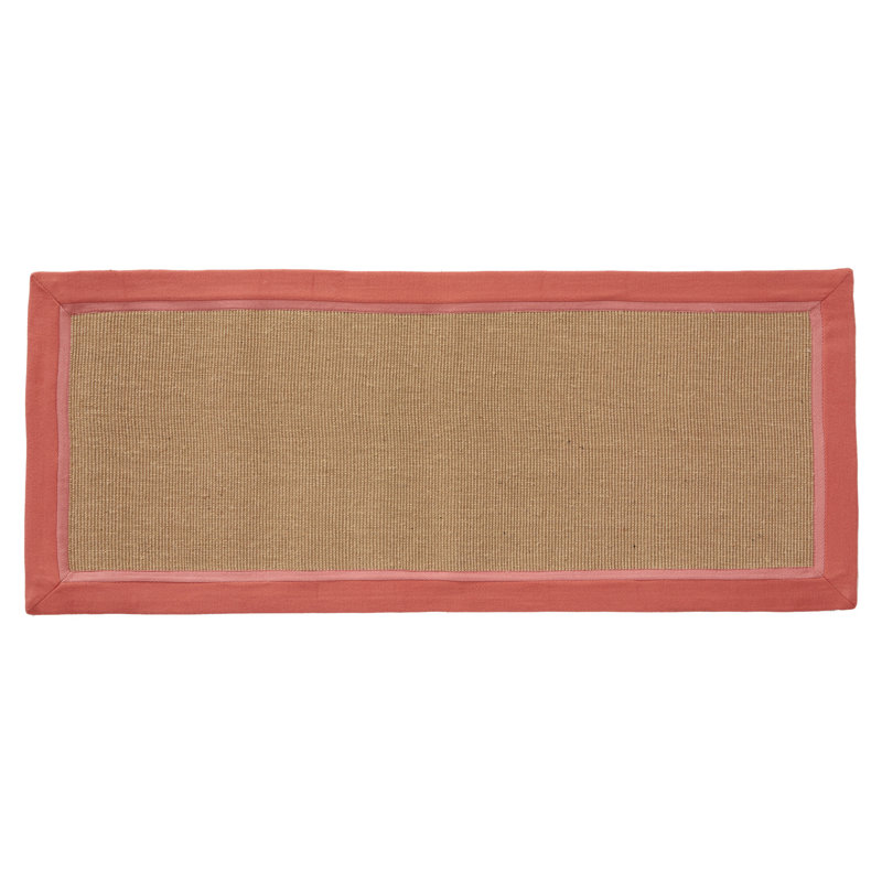 Bayside Jute Rug, 22" W x 54" L, Red/Natural