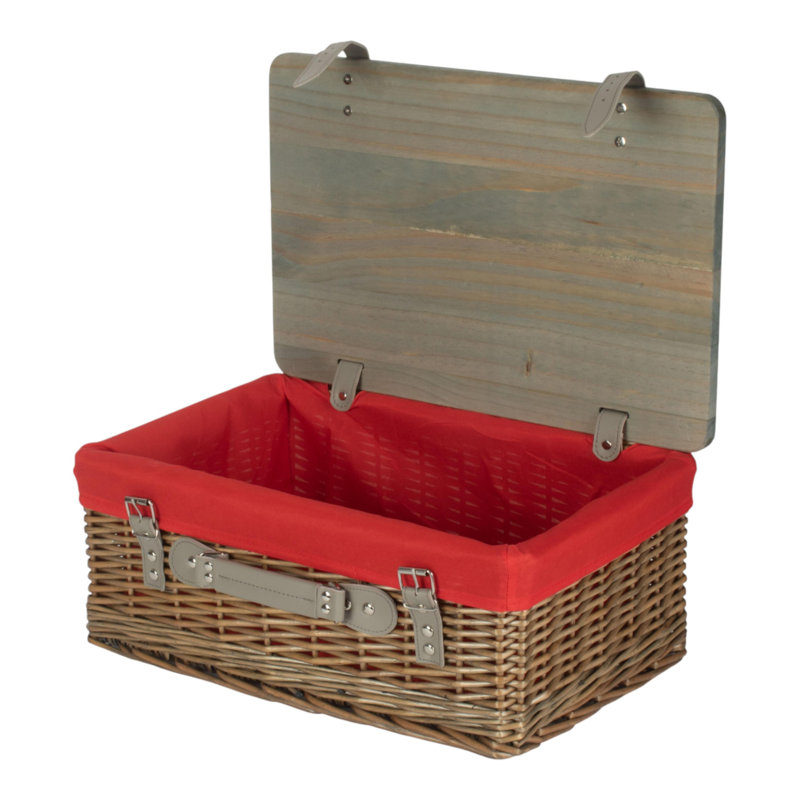 Fleur De Lis Living Wicker Decorative Basket, 15cm H x 36cm W x 25cm D