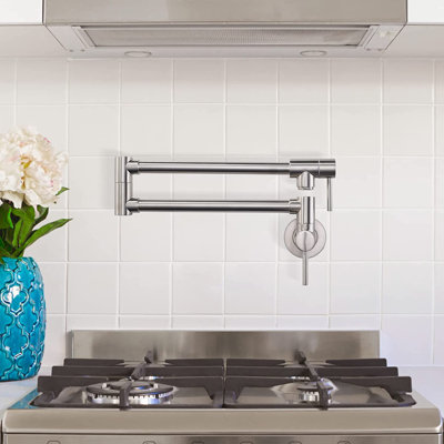 Wall Mount Folding Kitchen Pot Filler Faucet