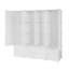 17,7 x 55,2 x 55,2 pouces, rangement et organisation pour la maison avec chambre à coucher, blanc, poids du produit : 11 kg