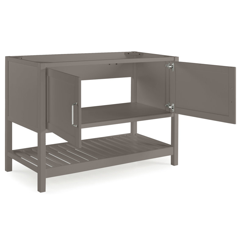 Bennet 48" W Modern Shaker Soft Close Doors Vanity Cabinet with Open Storage Shelf