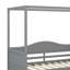 Lit à baldaquin simple avec deux tiroirs, structure de lit plateforme en bois-698242516