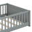 Newton Twin Size Floor Platform Bed With Built-In Book Storage Rack-444888727