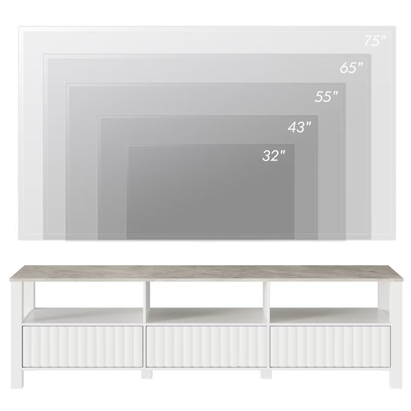 Crédence de rangement l 70 po Aalicia
