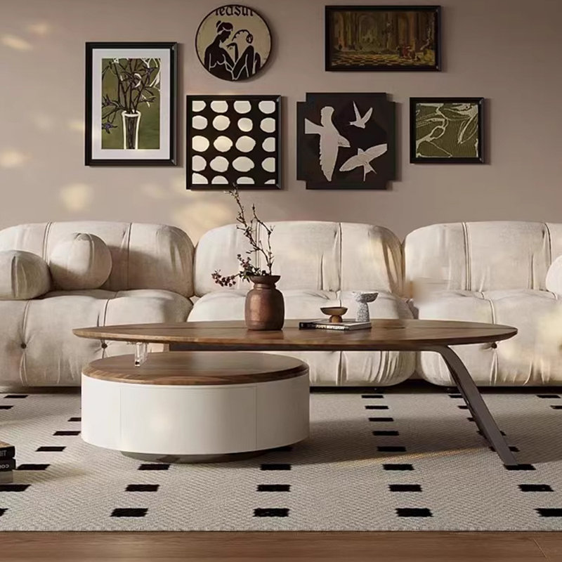 Modern minimalist leaf-shaped coffee table