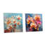 Orchidées bleues abstraites Euphoria I - ensemble de 2 peintures murales en acrylique-839901896