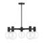 Lustre linéaire moderne noir mat à 5 lumières Rorem-86792437-119306032