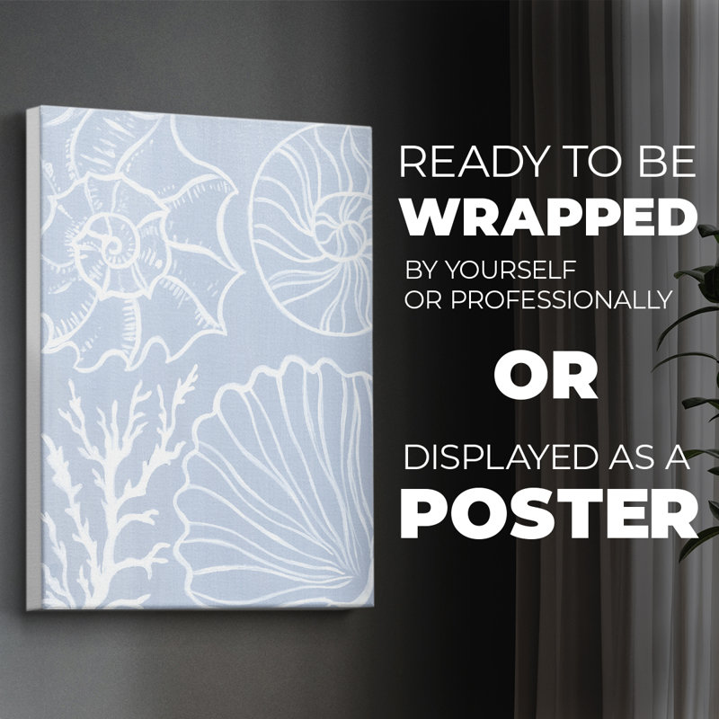 Shell Silhouettes I -Canvas Print Only - NOT FRAMED