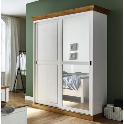 Falkville 2 Door Solid Wood Wardrobe