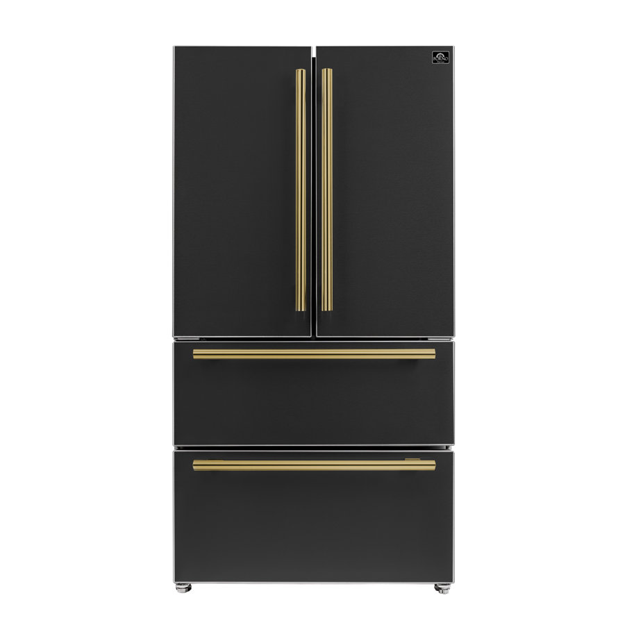 Forno Moena 36" 19.2 Cubic Feet Energy Star Smudge-Resistant French Door Refrigerator