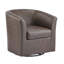 Fauteuil demi-tonneau pivotant en similicuir-1073659217