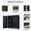 Armoire de rangement extérieure en résine imperméable avec portes verrouillables pour vélos et meubles de patio 5 x 3 pi