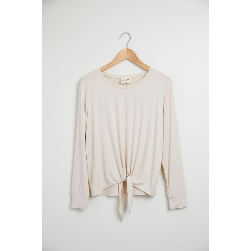 Ensemble de 2 pièces de détente pour femmes - Ensemble de pyjama en rayonne de bambou doux, L, Nuage et ivoire