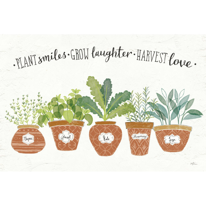 «Arvida Fine Herbs I Terra Cotta On Canvas» par Janelle Penner, H 8 po x l 12 po x P 1,25 po