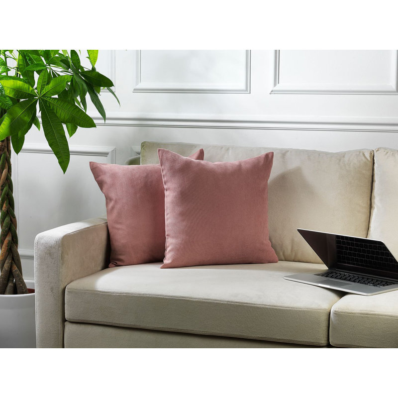 Indoor / Outdoor Square Scatter Cushion Cover, 40 x 40cm, Rose pink