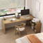 78.74" Wood colour L-Shaped Solid Wood Desks-107198186-107198187