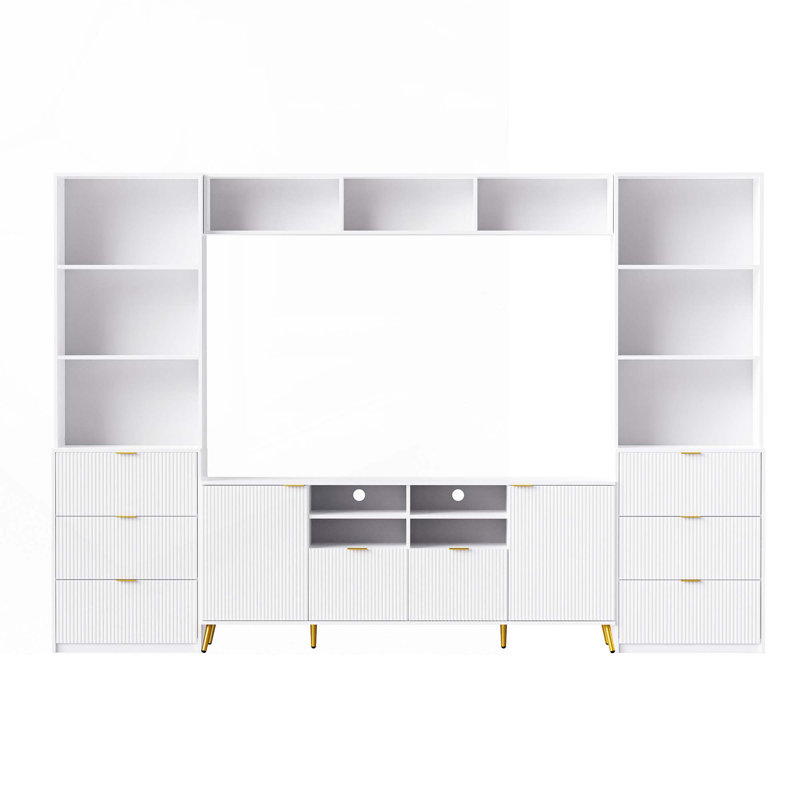 Centre média 112,5 po, Blanc