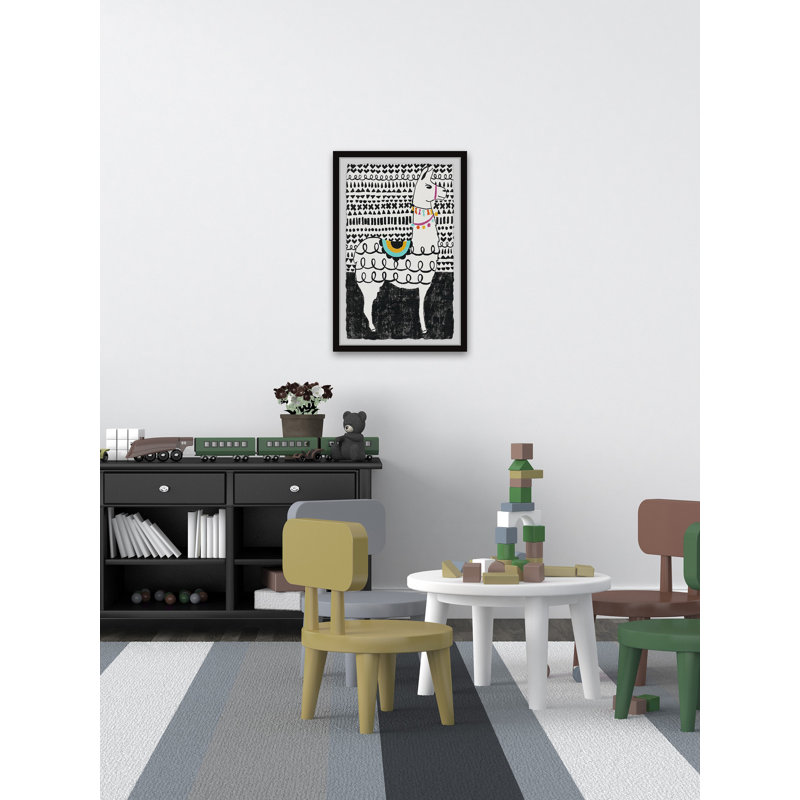 Octavio Llama Loops - Graphic Art, 45cm H x 38cm W