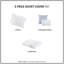 Housse de couette en coton double / grand - 5 pièces avec housse et taies décoratives Oreillers décoratifs Lavable à la machine Rayures de couleur contrastante Style moderne Fermeture à boutons superposés Coloré-120478321
