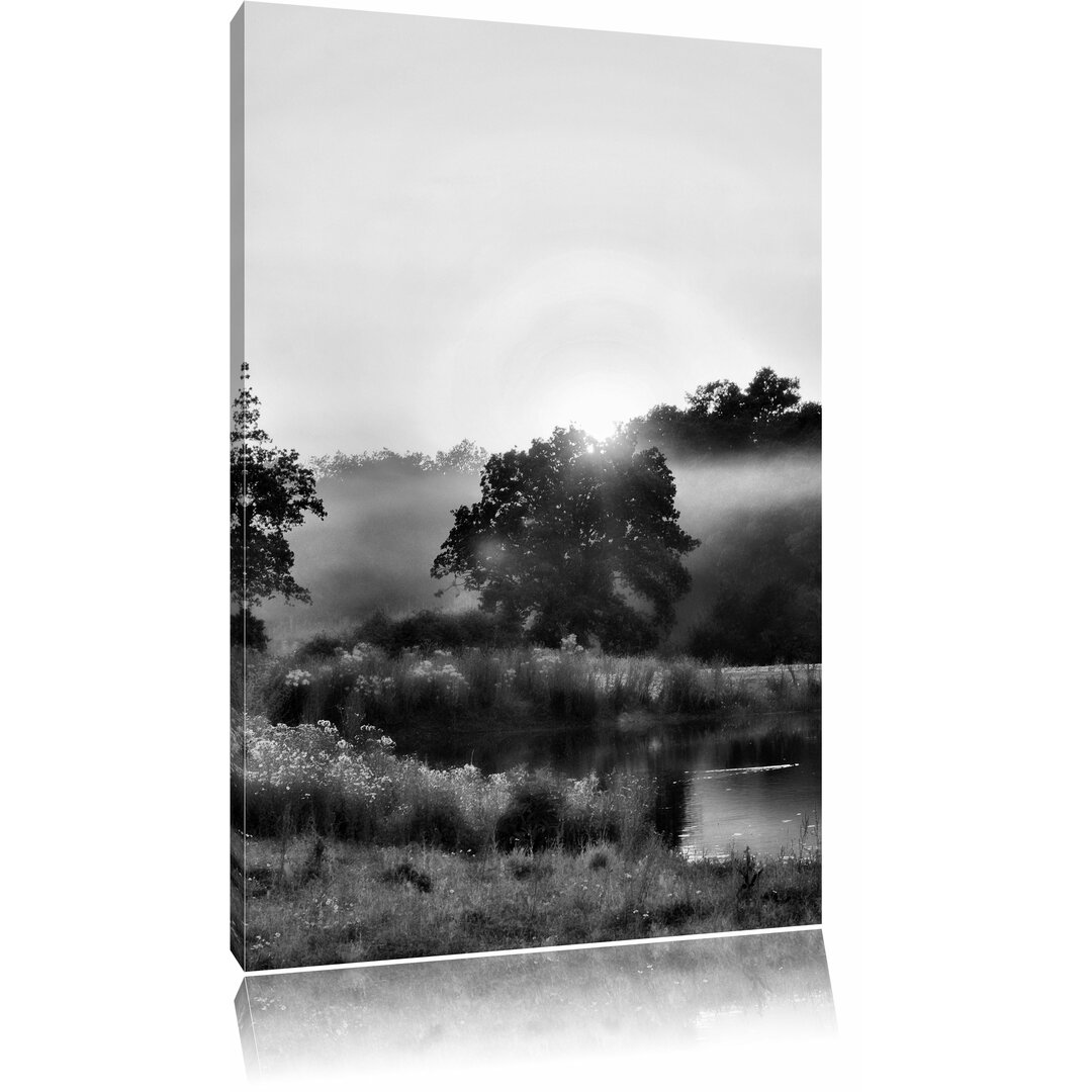 Leinwandbild Britische Landschaft in Monochrom