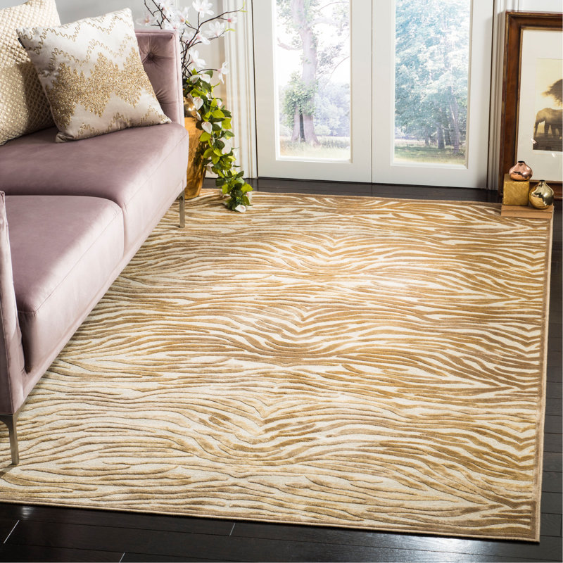 Jamon Martha Stewart Viscose Animal Print Rug, Runner 2'5" x 7'6"
