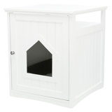 TRIXIE Litter Box Enclosure Hide Litter Boxes Storage Drawer Indoor Cat Home, Accent Table