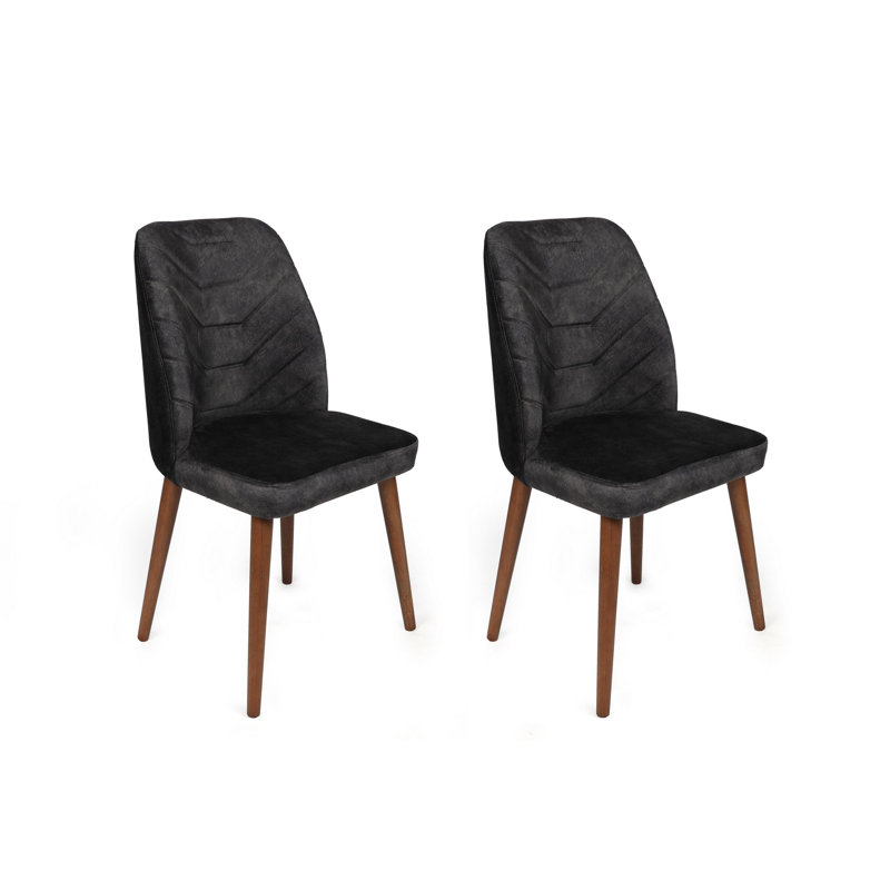 Ensemble de chaises (2 pièces), Anthracite, Brun